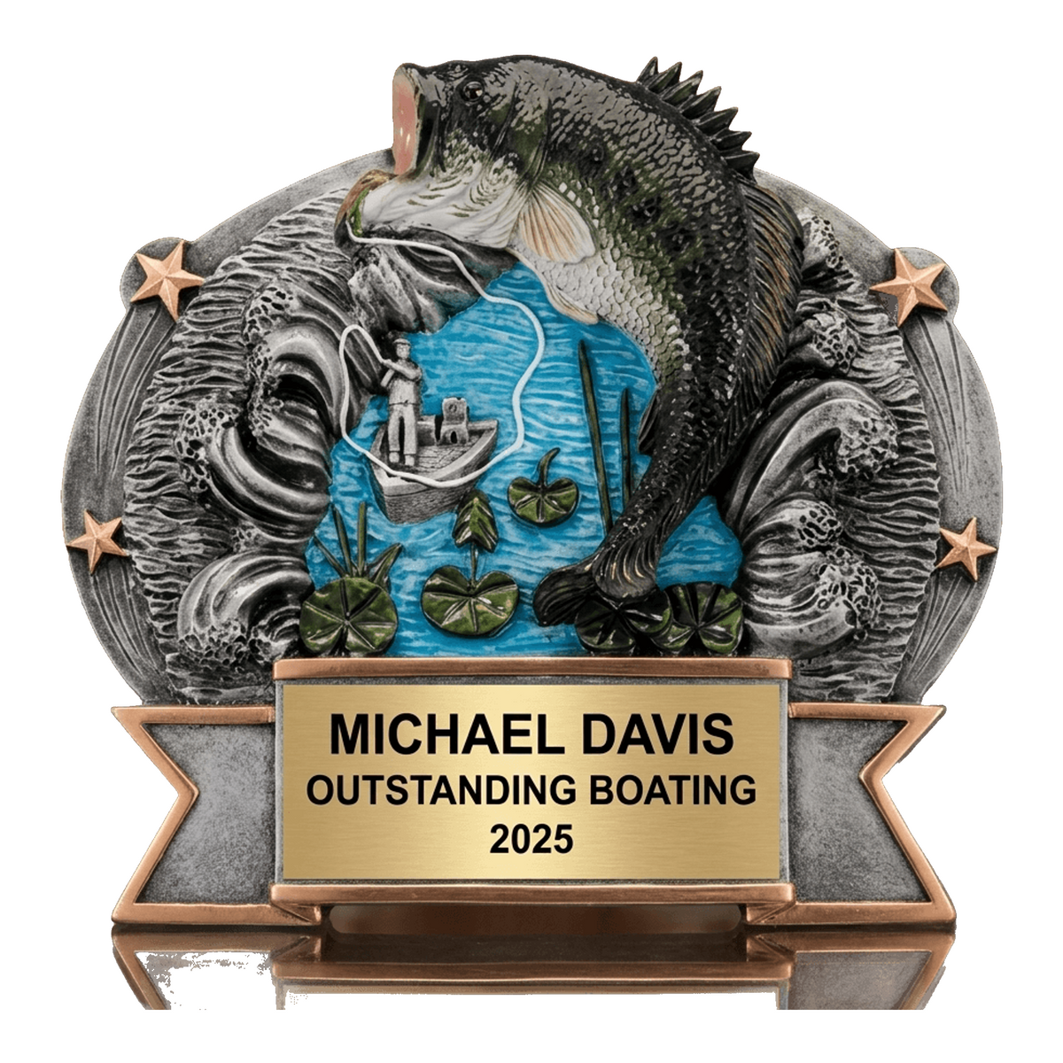 Personalized | Fishing Award | Custom Engraved | Fishing Trophy | Bass Award | Personalized Engraved | Angler Gift | Tournament Prize