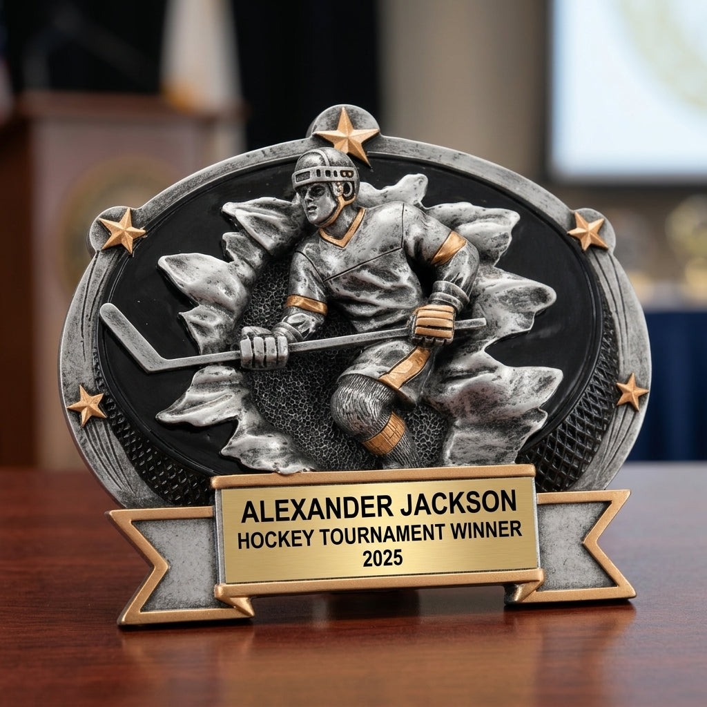Hockey Trophy Award | Personalized Hockey Gift | Custom Engraved | Hockey Award | Hockey Trophy | Personalized Trophy - View 2