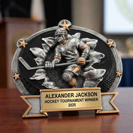 Hockey Trophy Award | Personalized Hockey Gift | Custom Engraved | Hockey Award | Hockey Trophy | Personalized Trophy - View 2