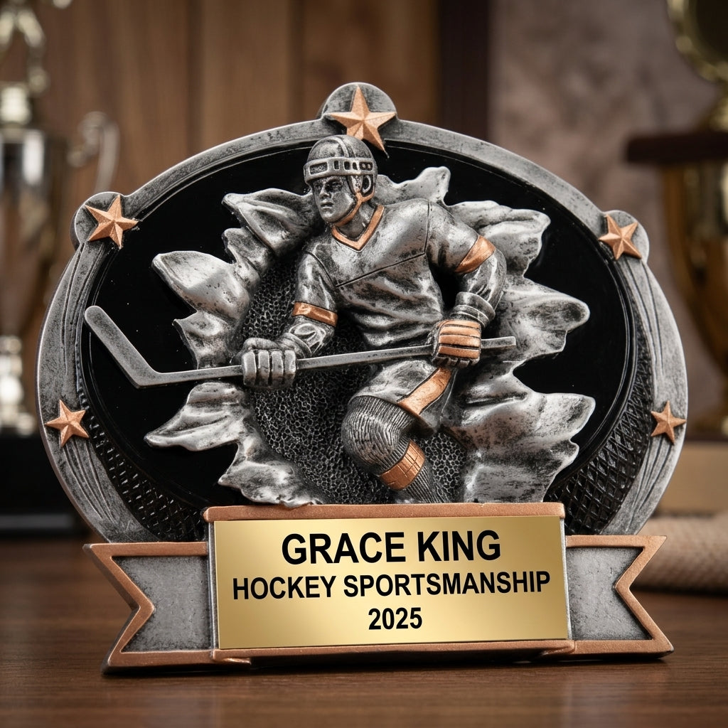 Hockey Trophy Award | Personalized Hockey Gift | Custom Engraved | Hockey Award | Hockey Trophy | Personalized Trophy - View 3