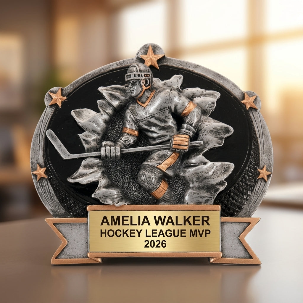 Hockey Trophy Award | Personalized Hockey Gift | Custom Engraved | Hockey Award | Hockey Trophy | Personalized Trophy - View 5