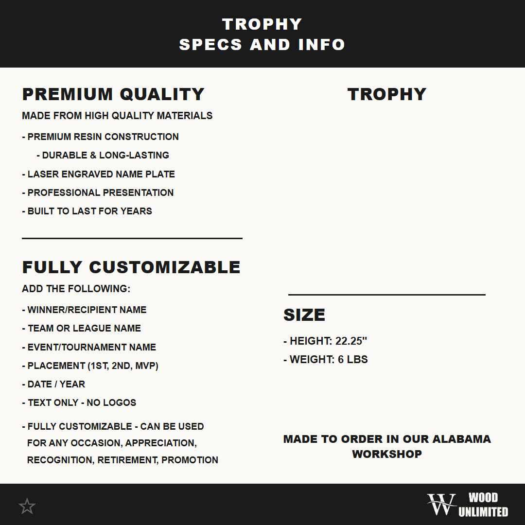 Personalized | Achievement Award | Custom Engraved | Personalized Trophy | Engraved Award | MVP Trophy | Employee Recognition