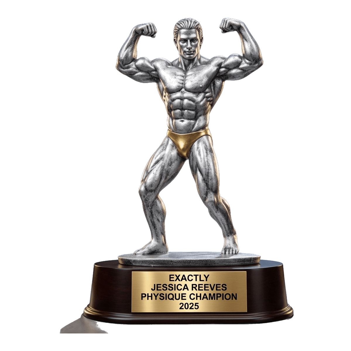 Bodybuilding Sports Trophy | Personalized Award | Custom Engraved | Male Bodybuilder | Weightlifting Gift | Competition Trophy