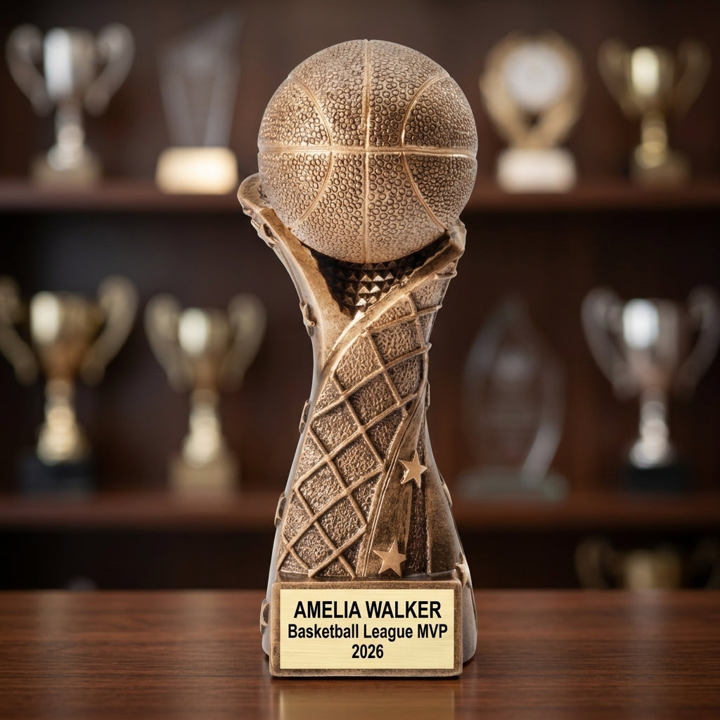 Personalized | Basketball Award | Custom Engraved | Basketball Trophy | Personalized Award | Engraved Trophy | Youth Basketball - View 4