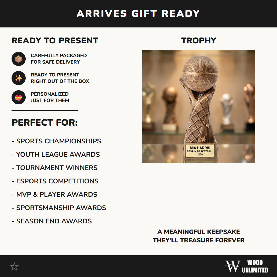 Personalized – Style RF104A | Basketball Award | Custom Engraved | Basketball Trophy | Personalized Award | Engraved Trophy | Youth Basketball