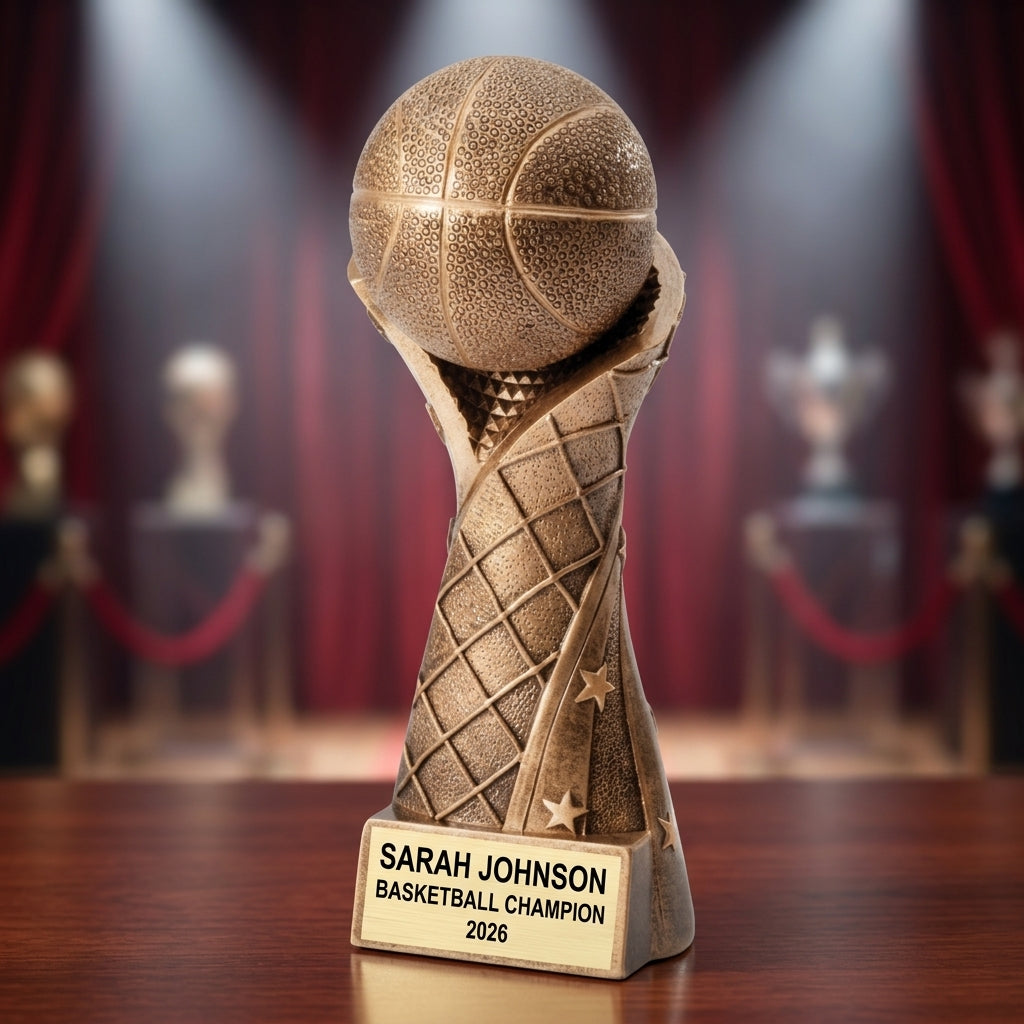 Personalized | Basketball Award | Custom Engraved | Basketball Trophy | Personalized Award | Engraved Gift | Championship Trophy - View 2