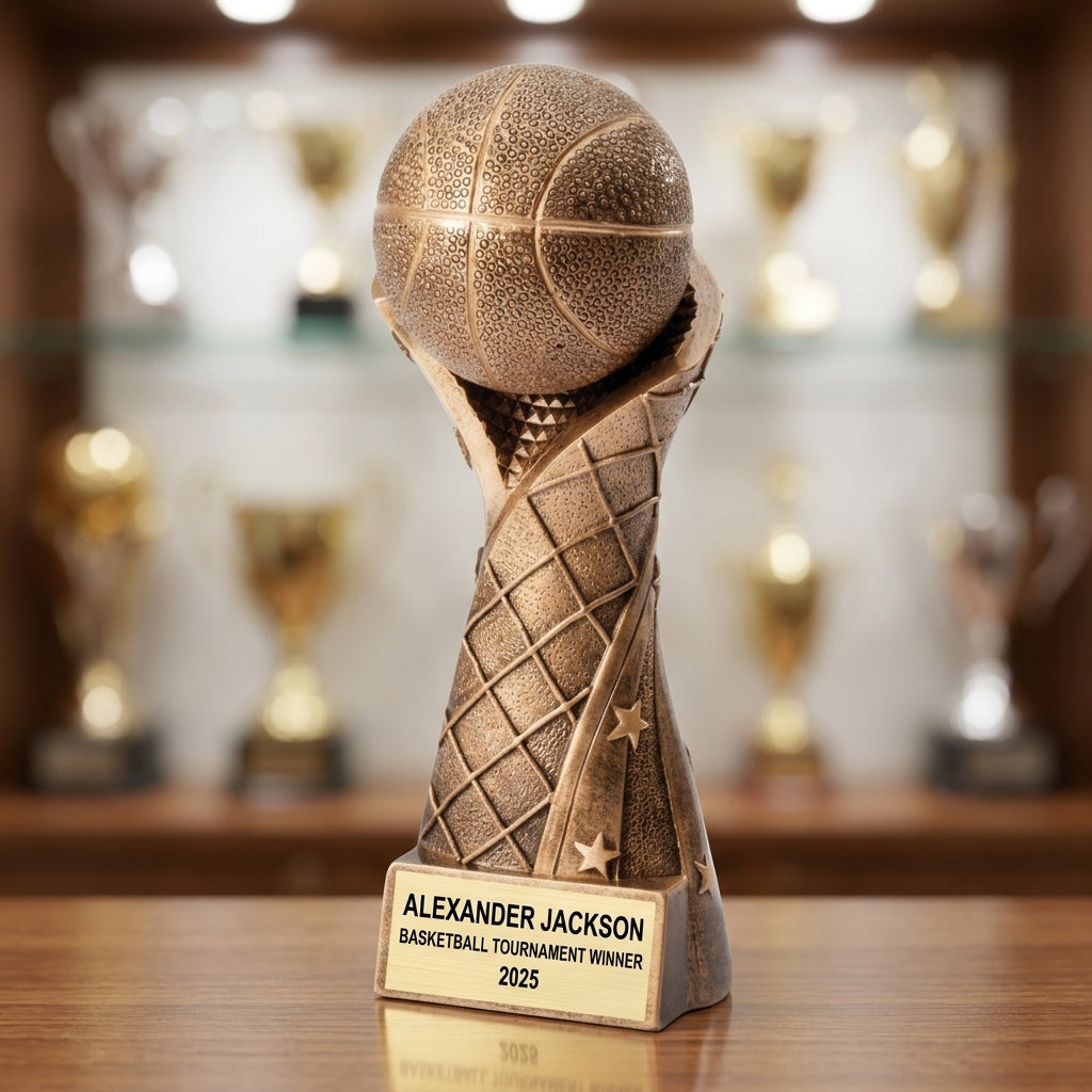 Personalized | Basketball Award | Custom Engraved | Basketball Trophy | Personalized Award | Engraved Gift | Championship Trophy - View 4