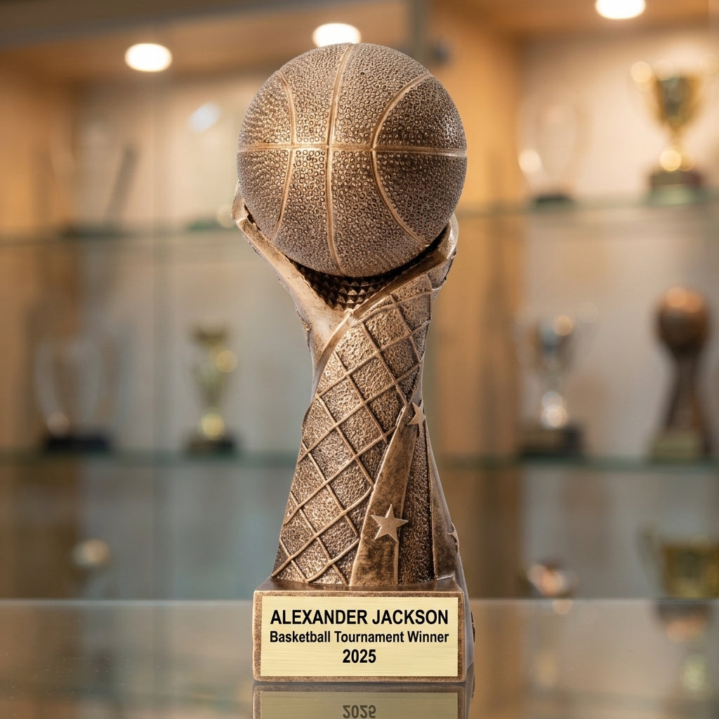 Personalized | Basketball Award | Custom Engraved | Basketball Trophy | Personalized Award | Team Champion | MVP Award | Youth League - View 1