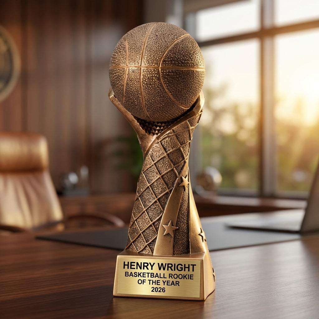 Personalized | Basketball Award | Custom Engraved | Basketball Trophy | Personalized Award | Team Champion | MVP Award | Youth League - View 5