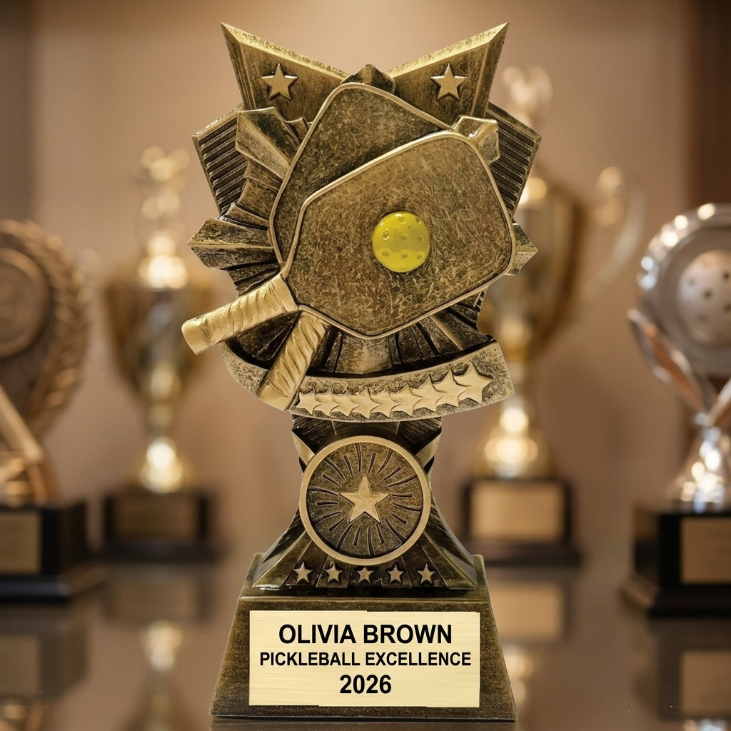 Pickleball Award Trophy | Personalized | Custom Engraved | Pickleball Gift | Team Award | Tournament Prize - View 1