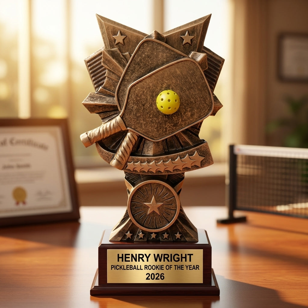 Pickleball Award Trophy | Personalized | Custom Engraved | Pickleball Gift | Team Award | Tournament Prize - View 5