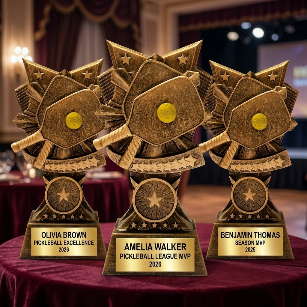 Pickleball Award Trophy | Personalized | Custom Engraved | Pickleball Gift | Team Award | Tournament Prize - View 6