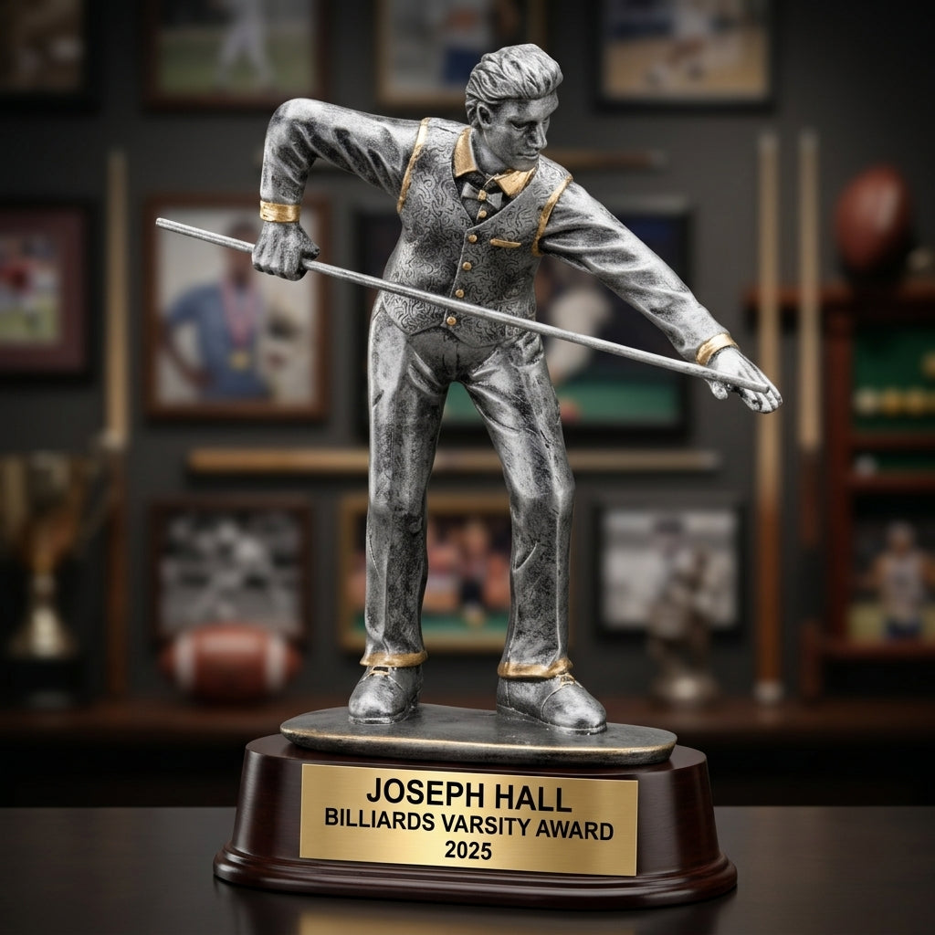 Billiards Award Trophy | Personalized Billiards Trophy | Custom Engraved | Pool Player Gift | Billiard Tournament Award - View 3