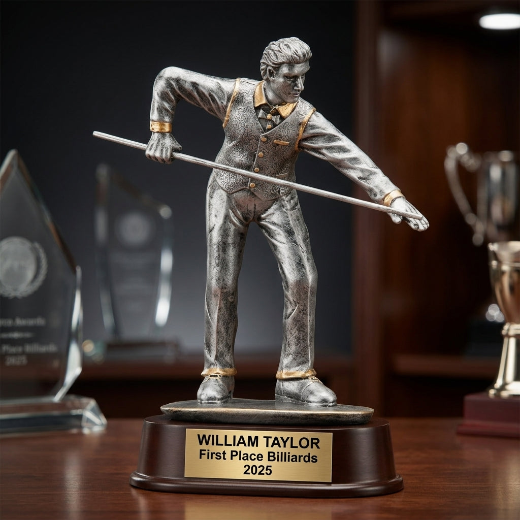 Billiards Award Trophy | Personalized Billiards Trophy | Custom Engraved | Pool Player Gift | Billiard Tournament Award - View 4