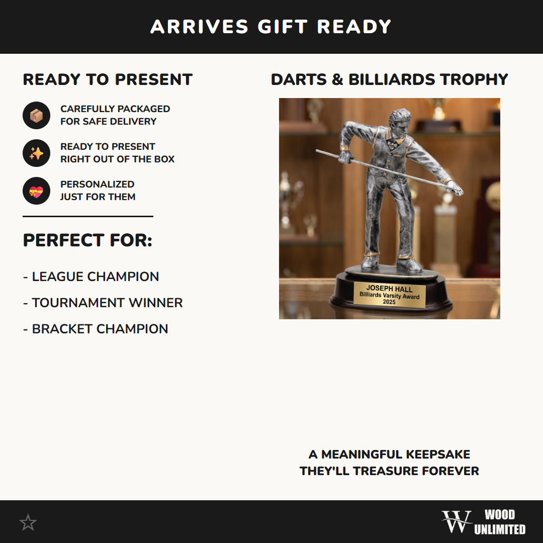 Billiards Award Trophy | Personalized Billiards Trophy | Custom Engraved | Pool Player Gift | Billiard Tournament Award