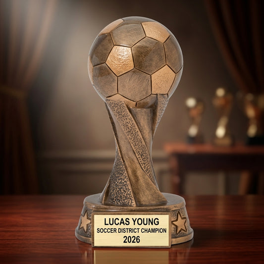 Soccer Trophy Award | Personalized | Custom Engraved | Soccer Gift | MVP Trophy | Soccer Tournament | Soccer Coach Gift - View 2