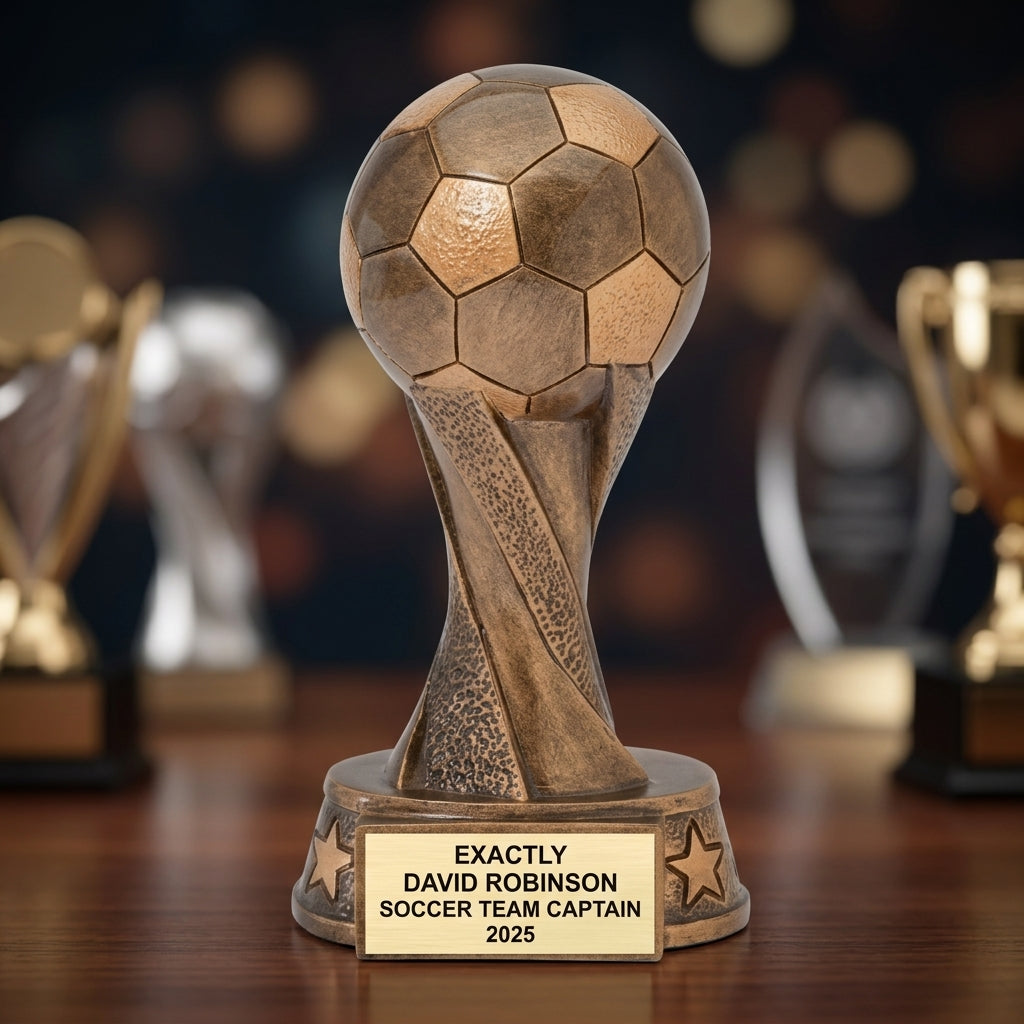 Soccer Trophy Award | Personalized | Custom Engraved | Soccer Gift | MVP Trophy | Soccer Tournament | Soccer Coach Gift - View 4