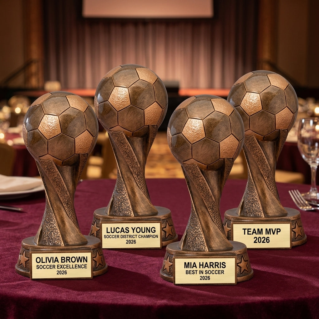 Soccer Trophy Award | Personalized | Custom Engraved | Soccer Gift | MVP Trophy | Soccer Tournament | Soccer Coach Gift - View 6