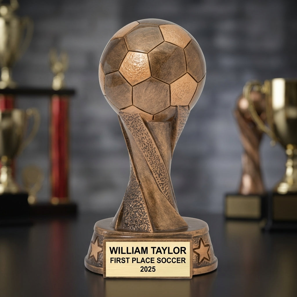 Personalized | Soccer Award | Custom Engraved | Soccer Trophy | Personalized Award | Youth Soccer | Team Award | MVP Trophy | Championship - View 3