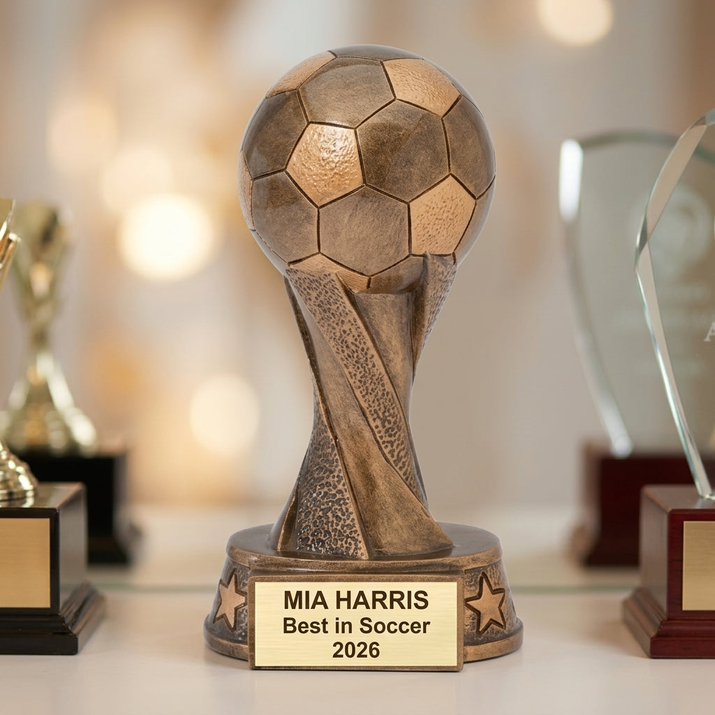 Personalized | Soccer Award | Custom Engraved | Soccer Trophy | Personalized Award | Youth Soccer | Team Award | MVP Trophy | Championship - View 4