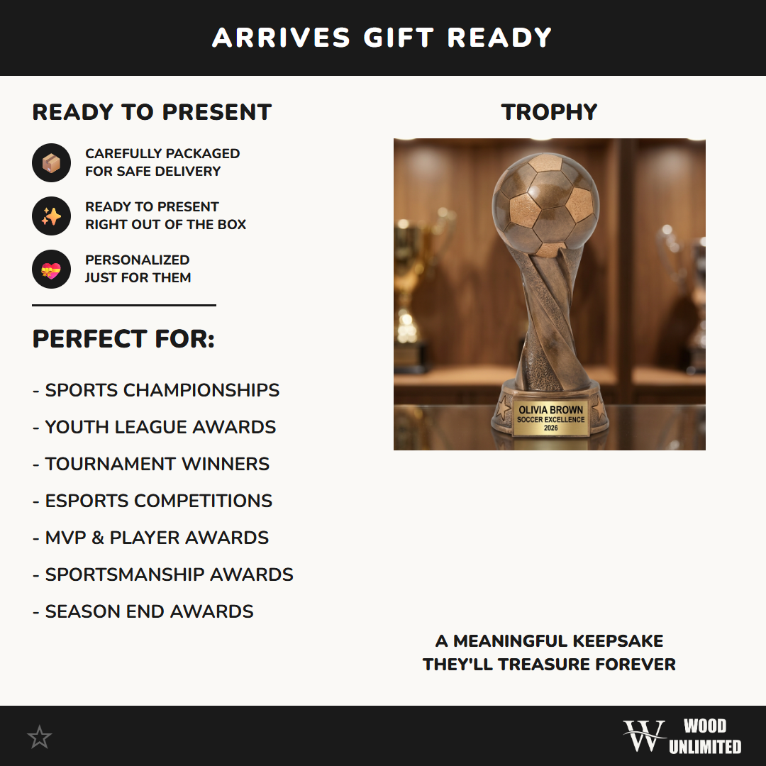 Soccer Trophy Award | Personalized | Custom Engraved | Soccer Ball Trophy | Team Award | MVP | Youth Soccer