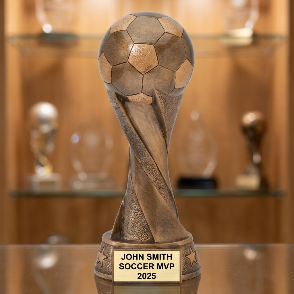 Soccer Award Trophy | Personalized | Custom Engraved | Soccer Gift | MVP Award | Team Trophy | Soccer Tournament | Coaches Gift - View 1