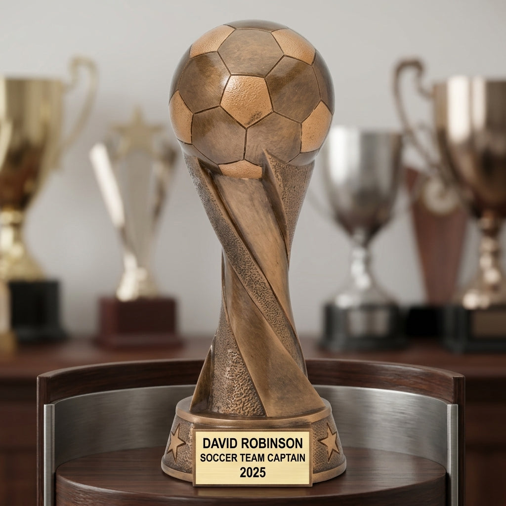 Soccer Award Trophy | Personalized | Custom Engraved | Soccer Gift | MVP Award | Team Trophy | Soccer Tournament | Coaches Gift - View 4