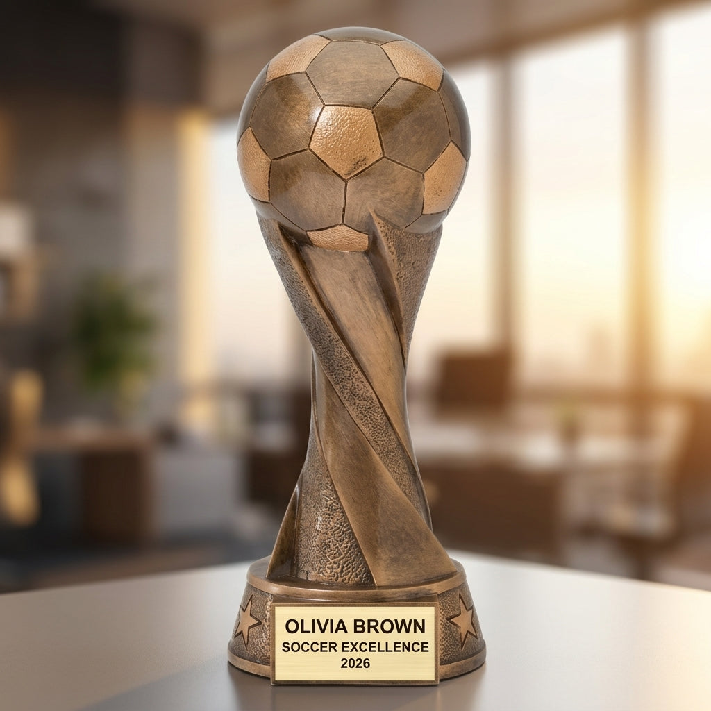 Soccer Award Trophy | Personalized | Custom Engraved | Soccer Gift | MVP Award | Team Trophy | Soccer Tournament | Coaches Gift - View 5