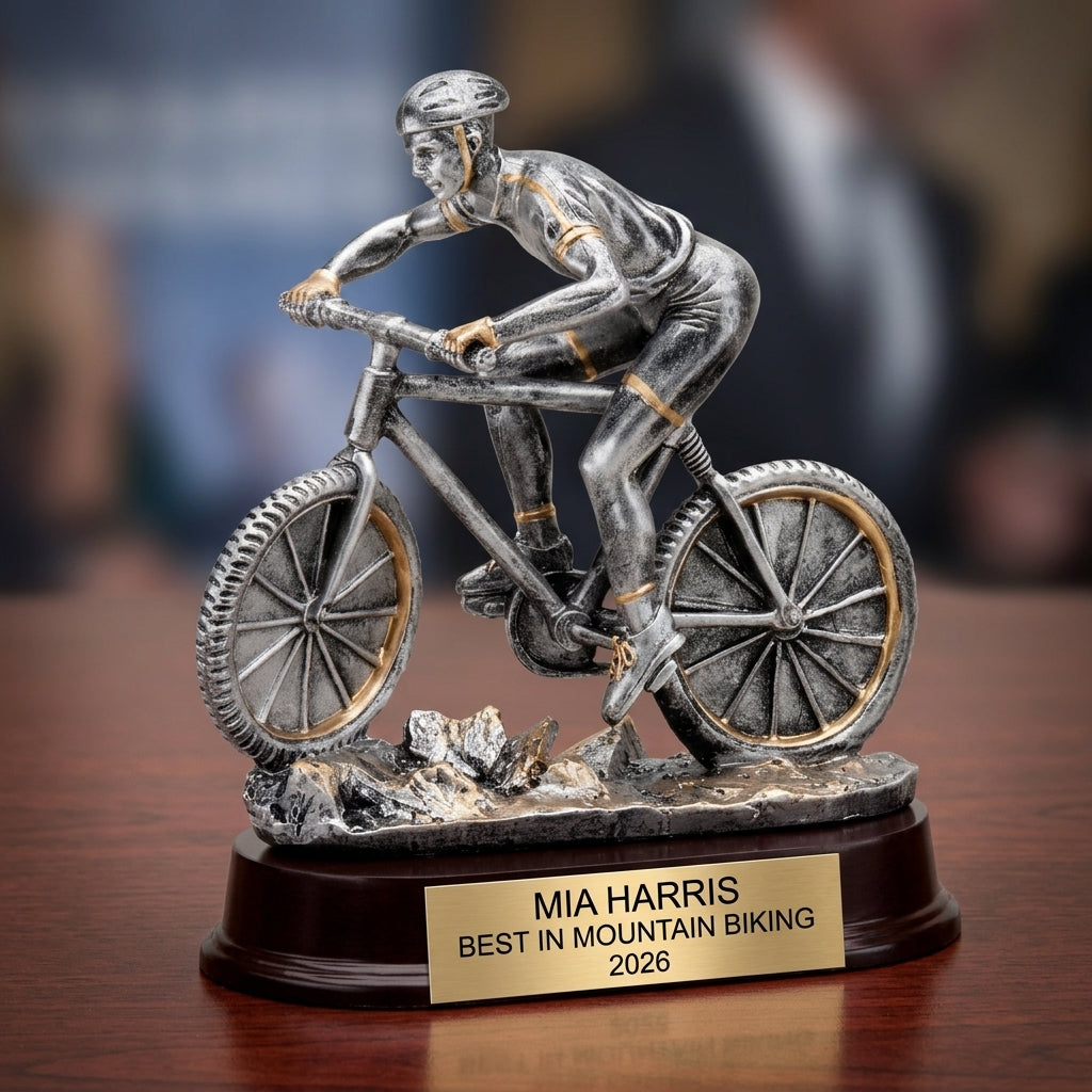 Personalized Mountain Cycling - custom laser engraved - view 2