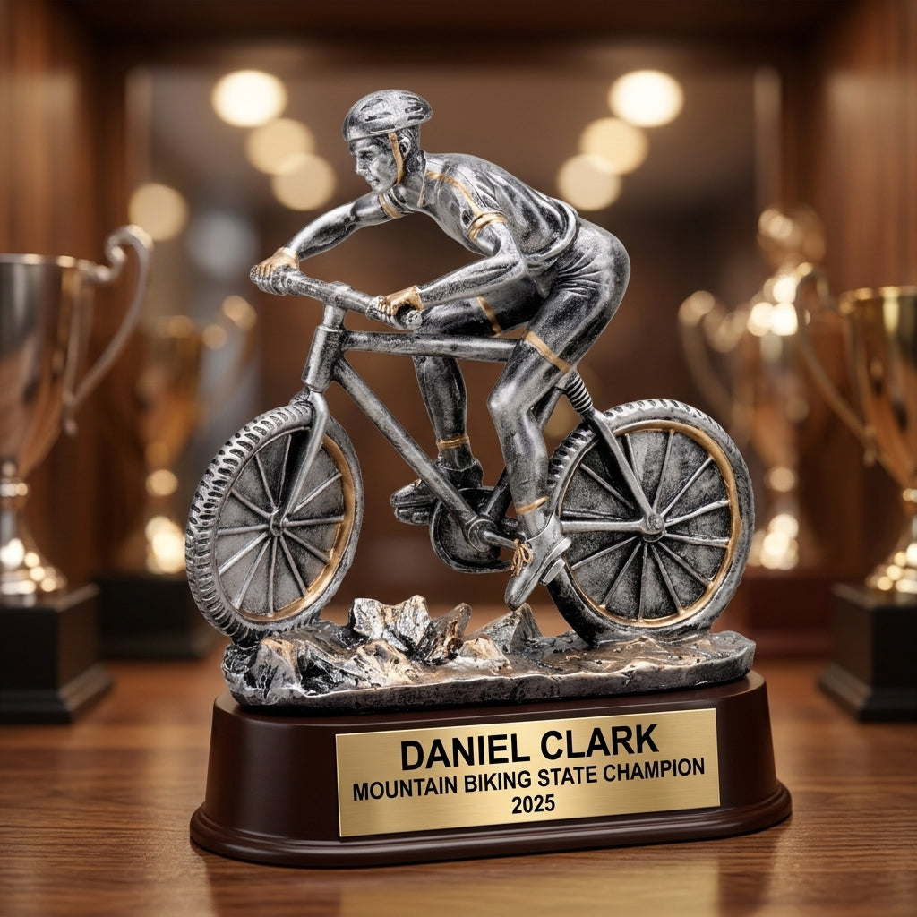 Personalized Mountain Cycling - custom laser engraved - view 4