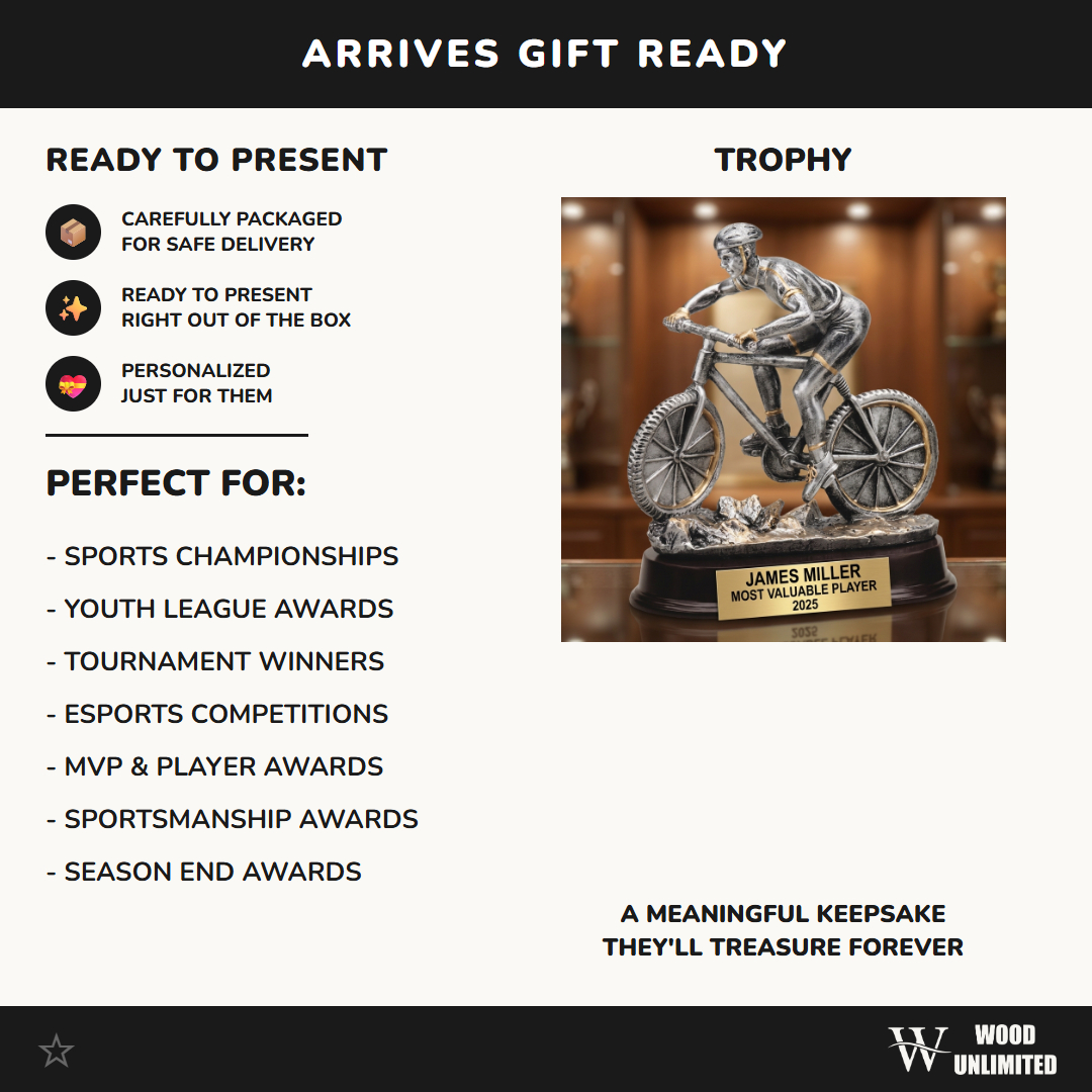 Personalized | Mountain Biking Award | Custom Engraved | Mountain Biking Trophy | Cycling Award | Personalized Engraved