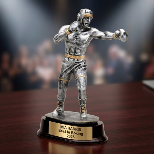 Boxing Award Trophy | Personalized | Custom Engraved | Boxing Gift | Boxing Tournament | Personalized Boxing Trophy - View 2
