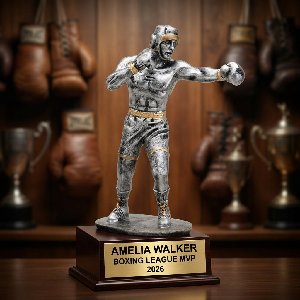 Boxing Award Trophy | Personalized | Custom Engraved | Boxing Gift | Boxing Tournament | Personalized Boxing Trophy - View 3