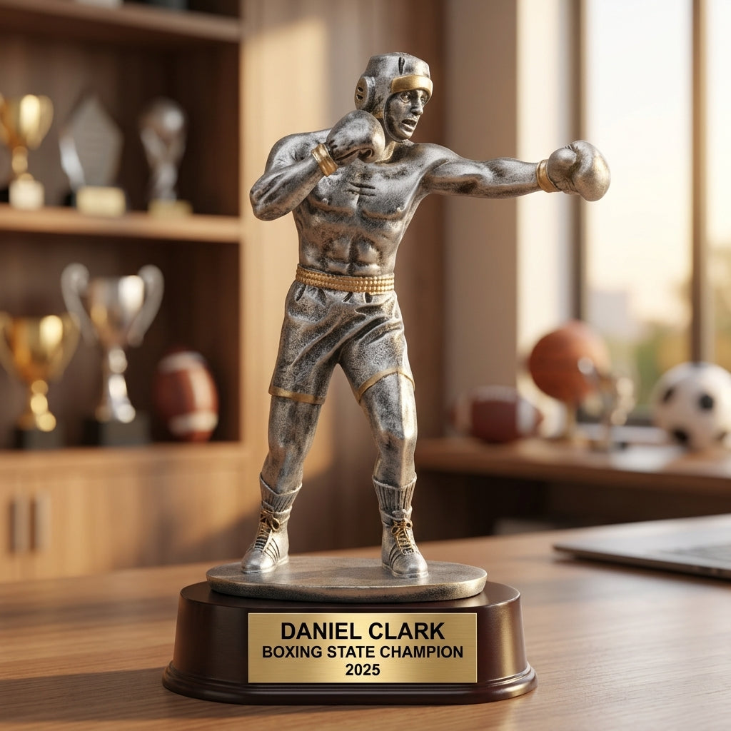 Boxing Award Trophy | Personalized | Custom Engraved | Boxing Gift | Boxing Tournament | Personalized Boxing Trophy - View 5