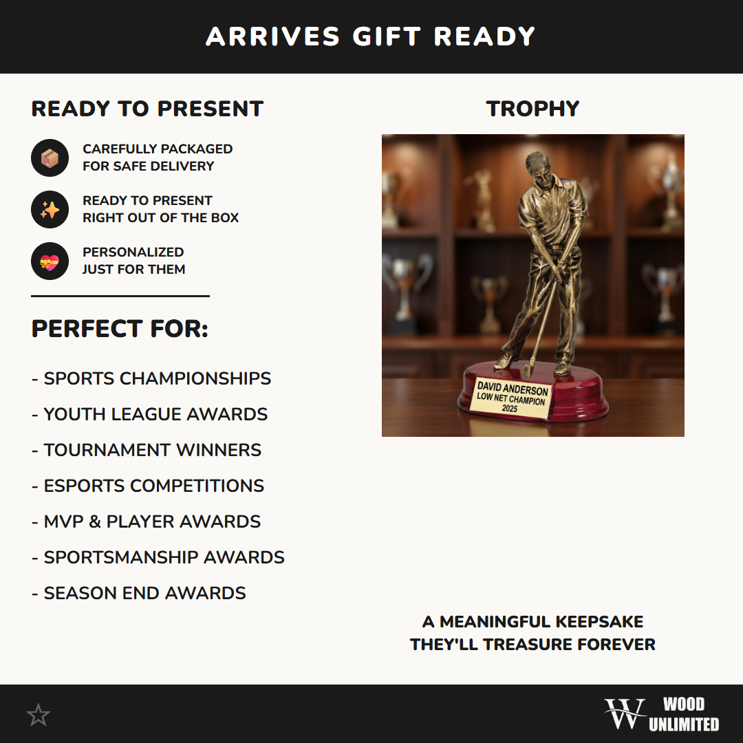 Personalized – Style RF1321B | Golf Award | Custom Engraved | Golf Trophy | Personalized Golf | Engraved Award | Golfer Gift | Tournament Prize