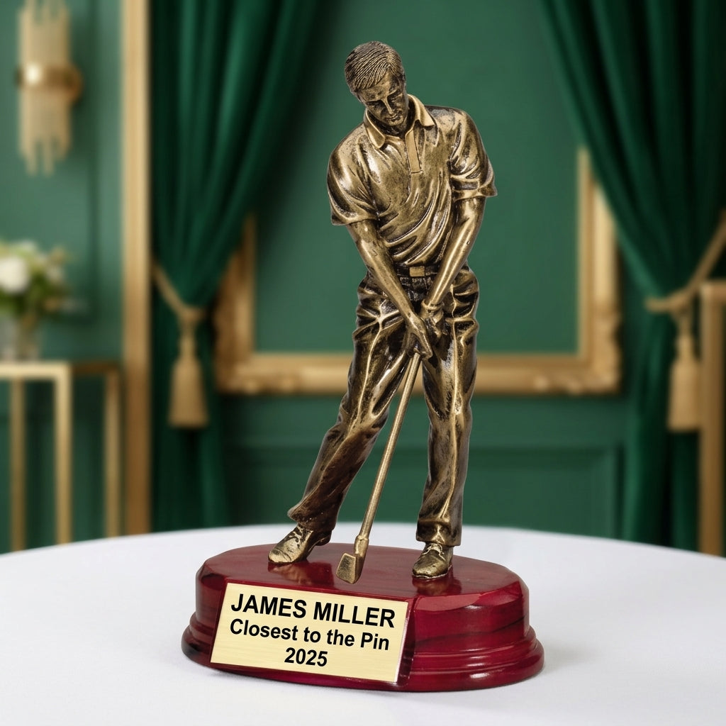 Golf Award Trophy | Personalized Golf Trophy | Custom Engraved Golf Award | Golf Tournament Award | Gift for Golfer - View 2
