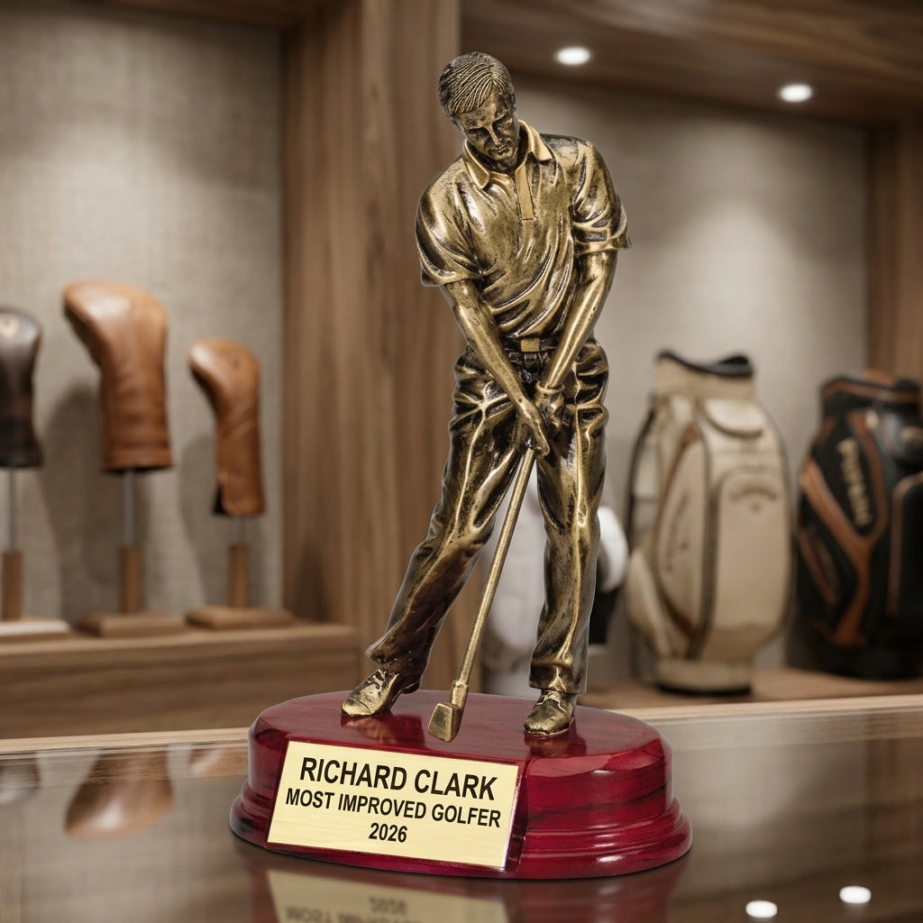 Golf Award Trophy | Personalized Golf Trophy | Custom Engraved Golf Award | Golf Tournament Award | Gift for Golfer - View 3