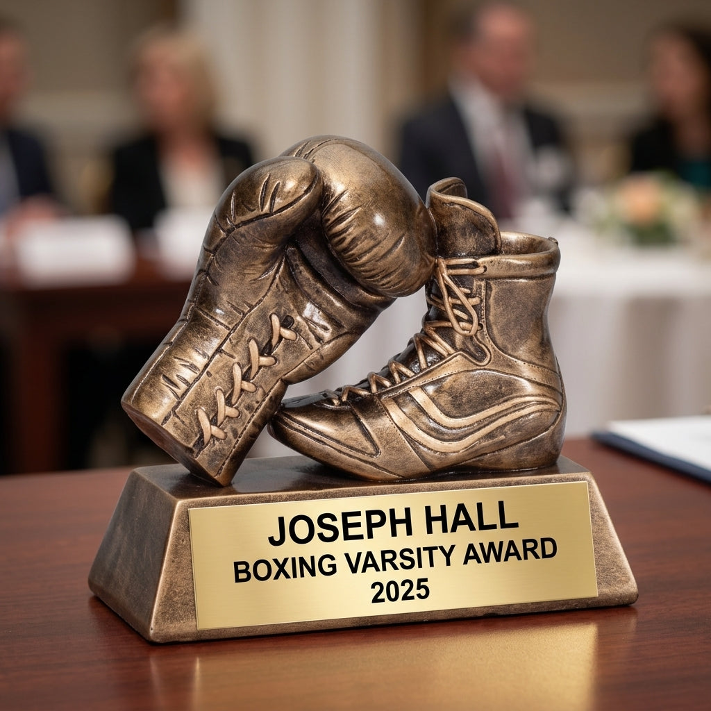 Boxing Award Trophy | Personalized | Custom Engraved | Boxing Glove | Champion | Gift for Boxer | Wood Unlimited - View 2