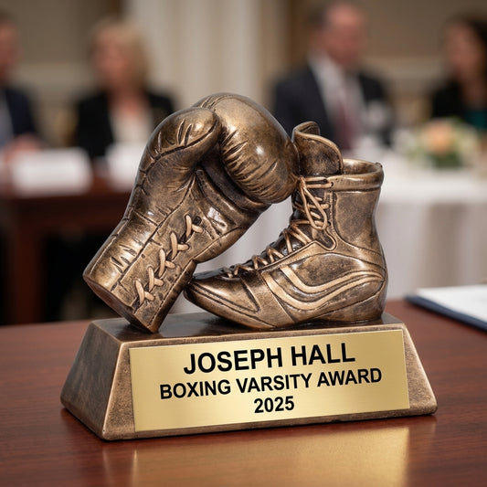 Boxing Award Trophy | Personalized | Custom Engraved | Boxing Glove | Champion | Gift for Boxer | Wood Unlimited - View 2