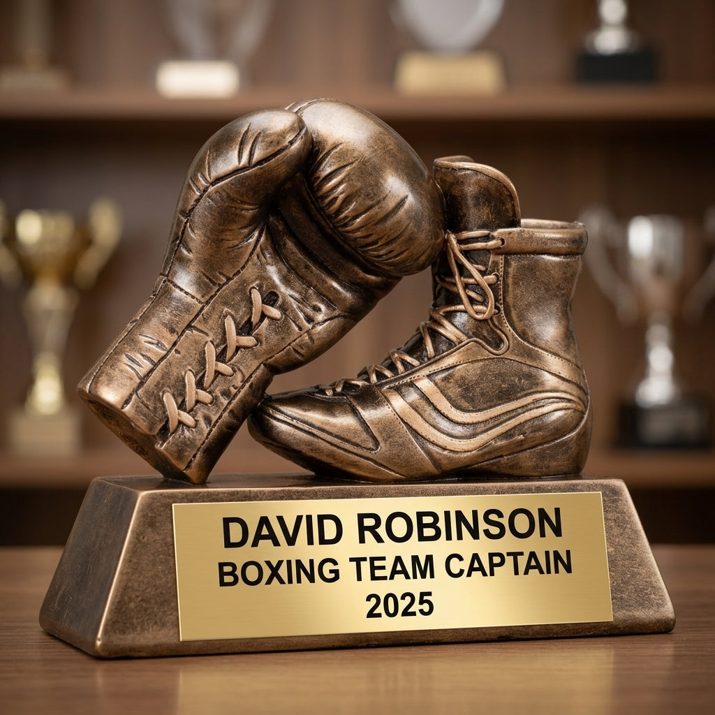 Boxing Award Trophy | Personalized | Custom Engraved | Boxing Glove | Champion | Gift for Boxer | Wood Unlimited - View 4