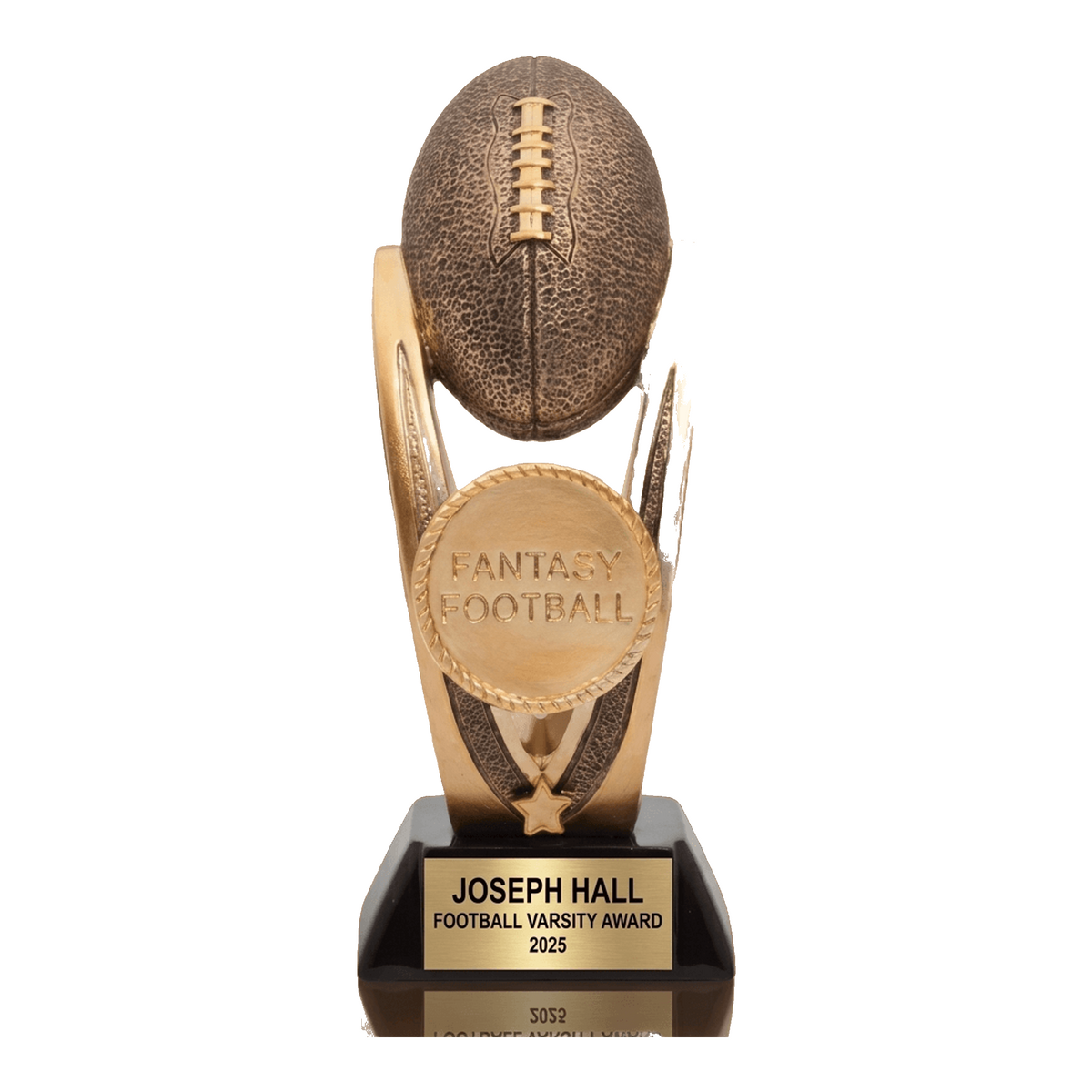 Personalized Fantasy Football Trophy, Custom Engraved League Champion Award, Commissioner Gift