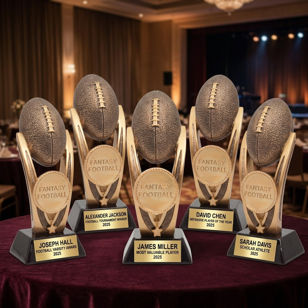 Personalized | Fantasy Football Award | Custom Engraved | Trophy | Award | Championship | League Winner | Football | Commissioner Gift - View 6