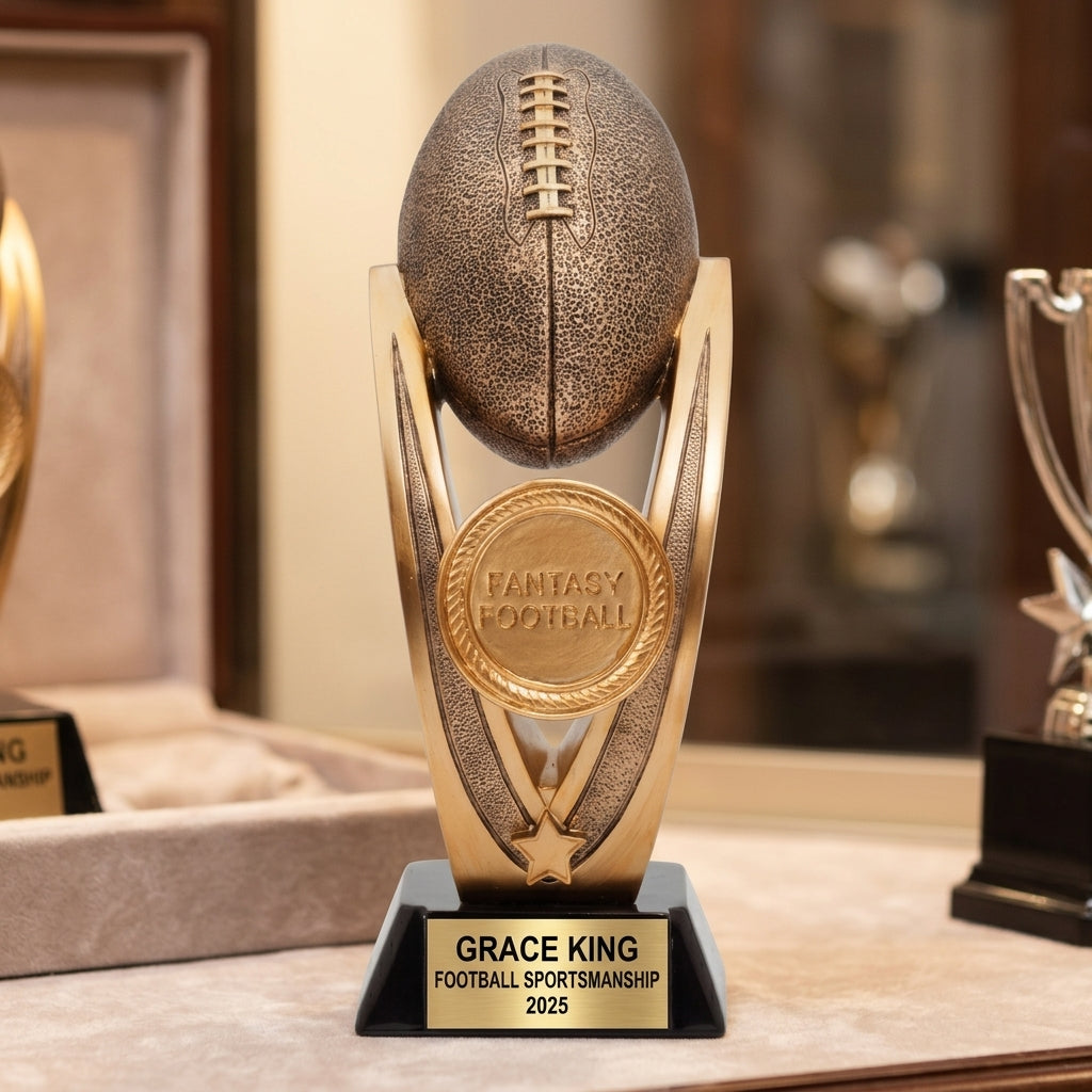 Personalized | Fantasy Football Award | Custom Engraved | Trophy | Award | Championship | Custom | Engraved | League Winner | Gift - View 1
