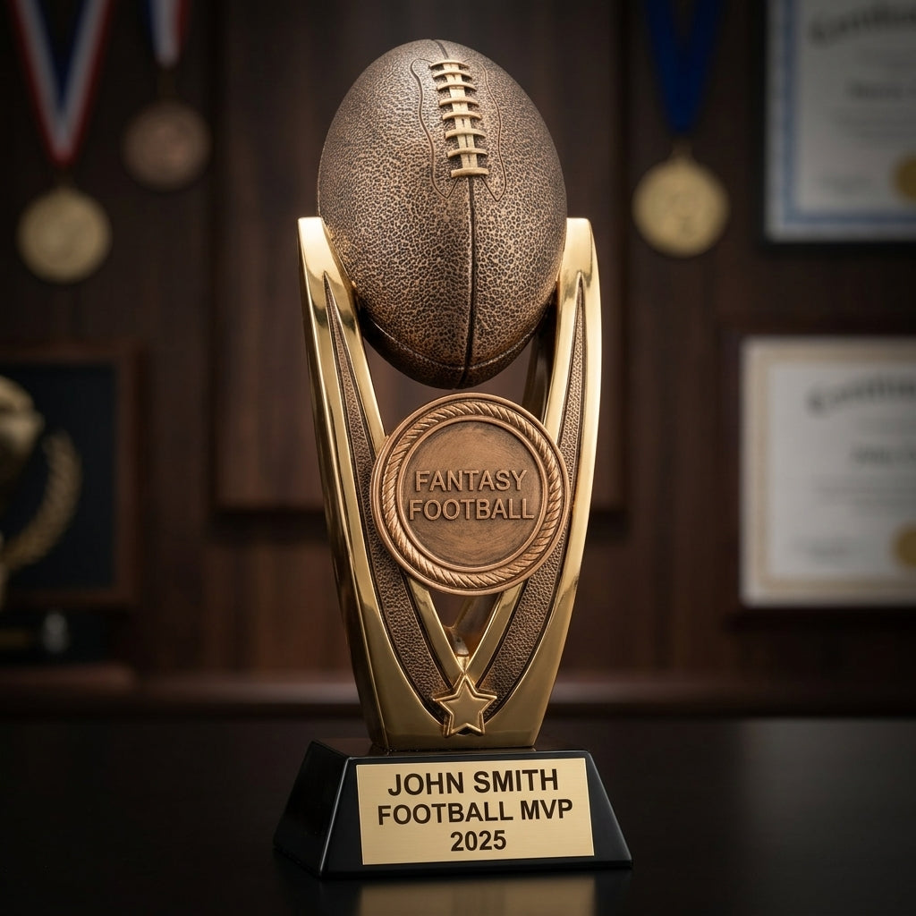 Personalized | Fantasy Football Award | Custom Engraved | Trophy | Award | Championship | Custom | Engraved | League Winner | Gift - View 3