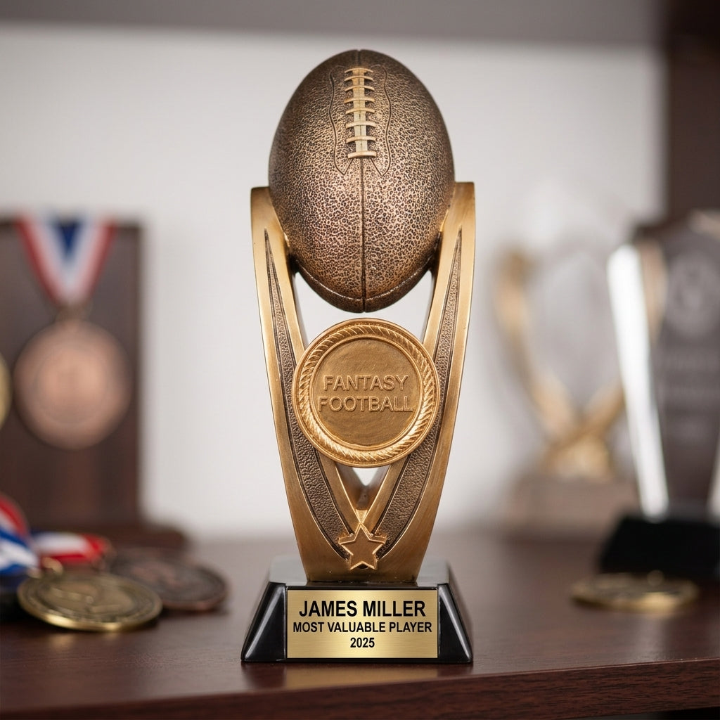 Personalized | Fantasy Football Award | Custom Engraved | Trophy | Award | Championship | Custom | Engraved | League Winner | Gift - View 4