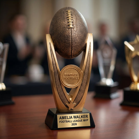 Personalized | Fantasy Football Award | Custom Engraved | Trophy | Award | Championship | League Winner | Engraved | Custom | Perpetual - View 2