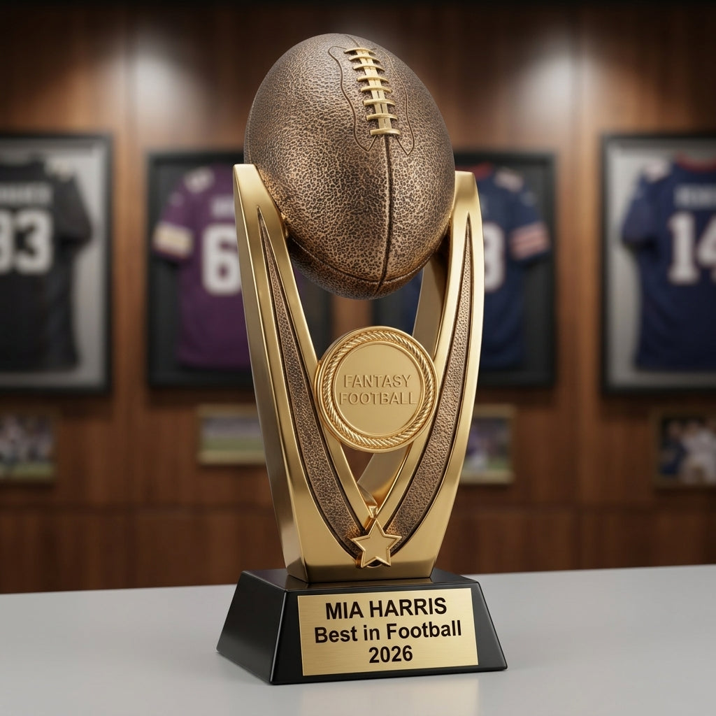 Personalized | Fantasy Football Award | Custom Engraved | Trophy | Award | Championship | League Winner | Engraved | Custom | Perpetual - View 3