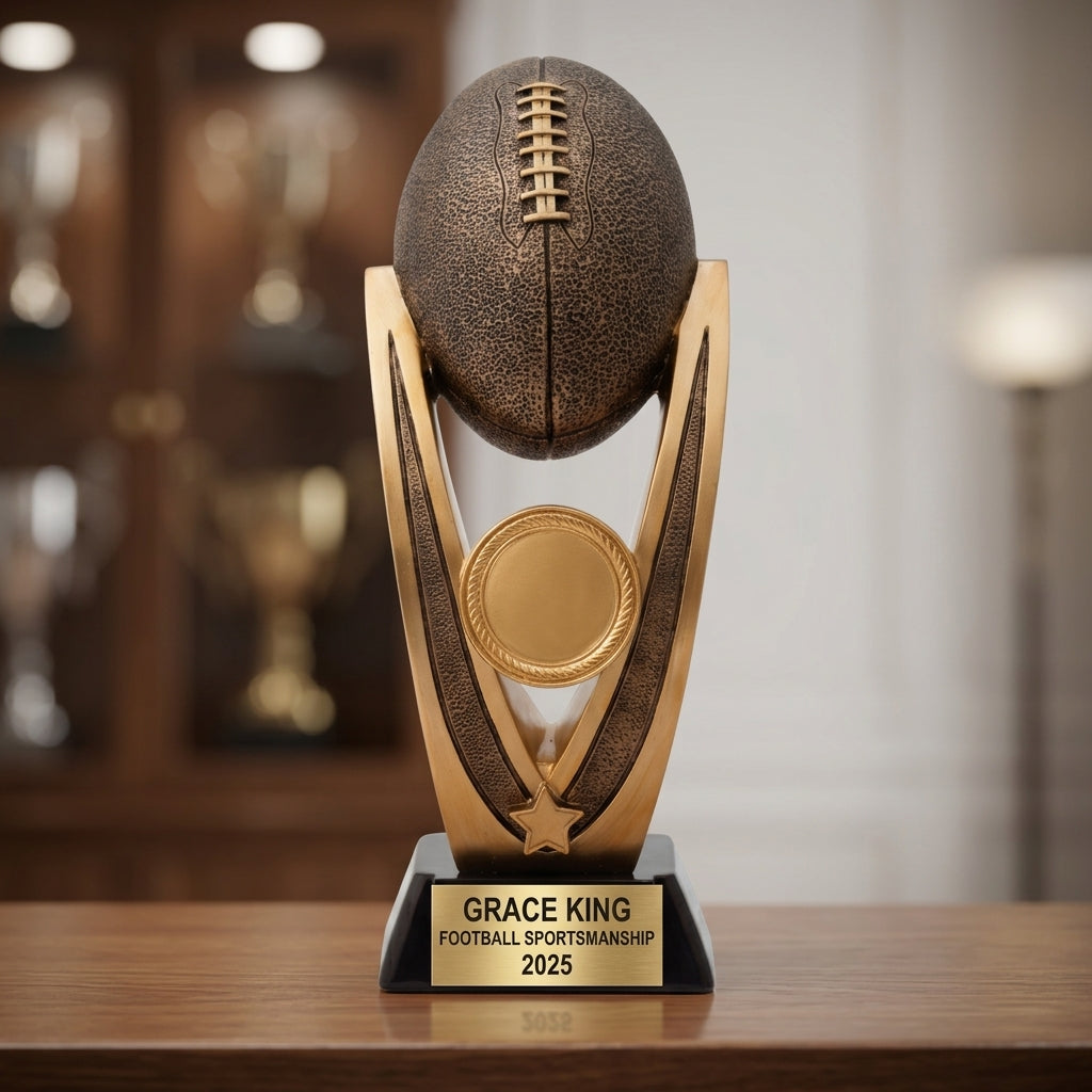 Personalized | Fantasy Football Award | Custom Engraved | Trophy | Award | Championship | League Winner | Engraved | Custom | Perpetual - View 4