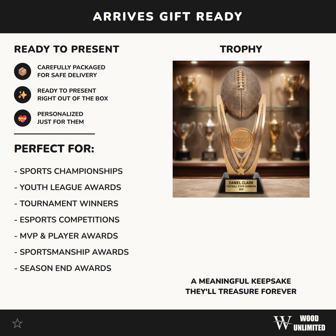 Personalized | Fantasy Football Award | Custom Engraved | Trophy | Award | Championship | League Winner | Engraved | Custom | Perpetual