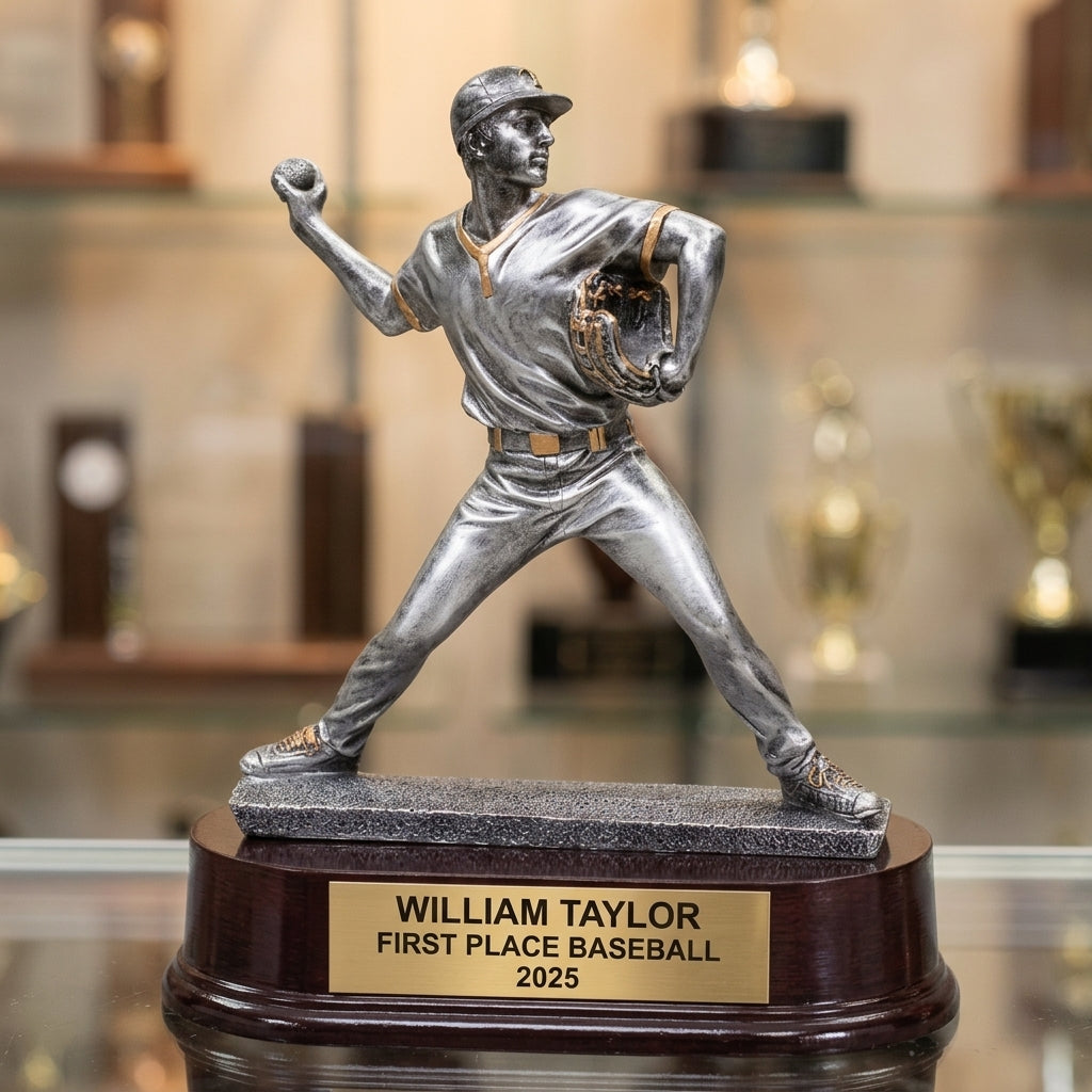 Baseball Award Trophy | Personalized | Custom Engraved | Pitcher | MVP | Baseball Gift | Baseball Team Award - View 1